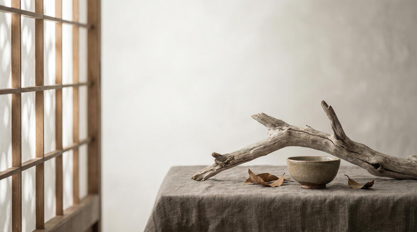 蘑菇视频留白空间-侘寂居家留白设计视频教程：减法美学的空间哲学